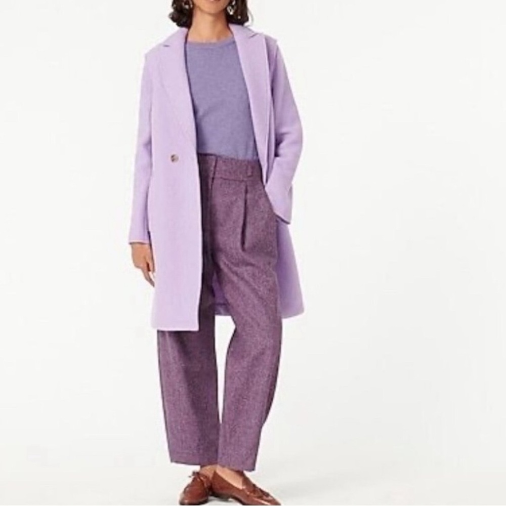 Trendy J Crew The Daphne Topcoat in Italian Boiled Wool in Lavender